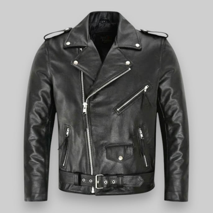 Biker Jacket Women's Fitted with Asymmetrical Zip and Pockets - 1 - Stylewhipped