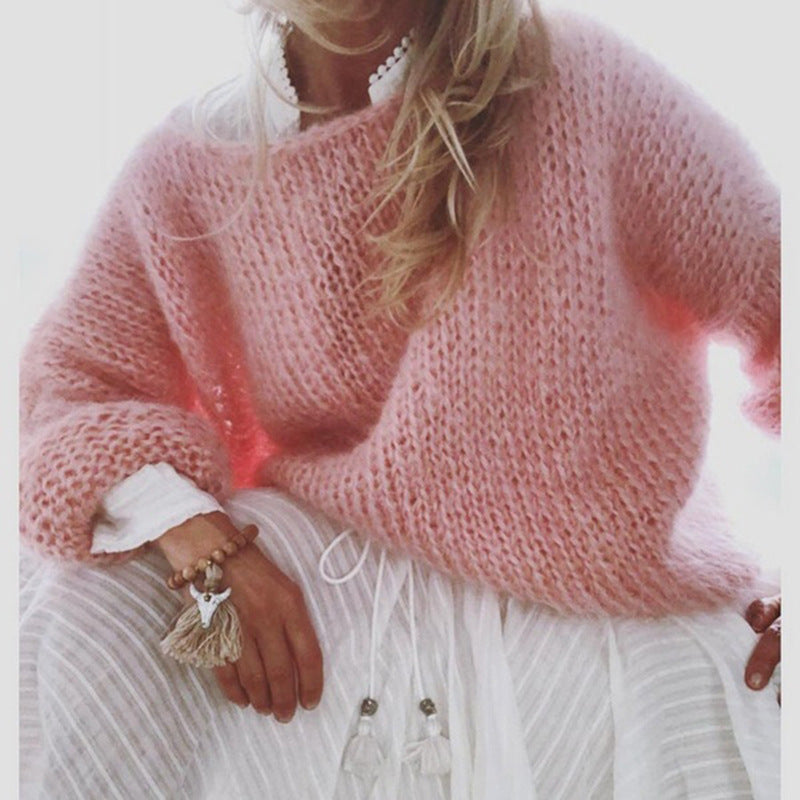 Women's Oversized Pullover – Relaxed Fit with Off-Shoulder Detail - 4 - Stylewhipped