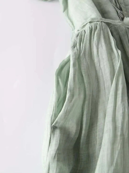 Maxi Dress Women with Ruffle Detail and Tie Waist - 2 - Stylewhipped