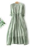 Maxi Dress Women with Ruffle Detail and Tie Waist - 4 - Stylewhipped