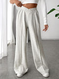 Wide Leg Trousers for Women with Relaxed Fit and Comfortable Elastic Waist - 1 - Stylewhipped