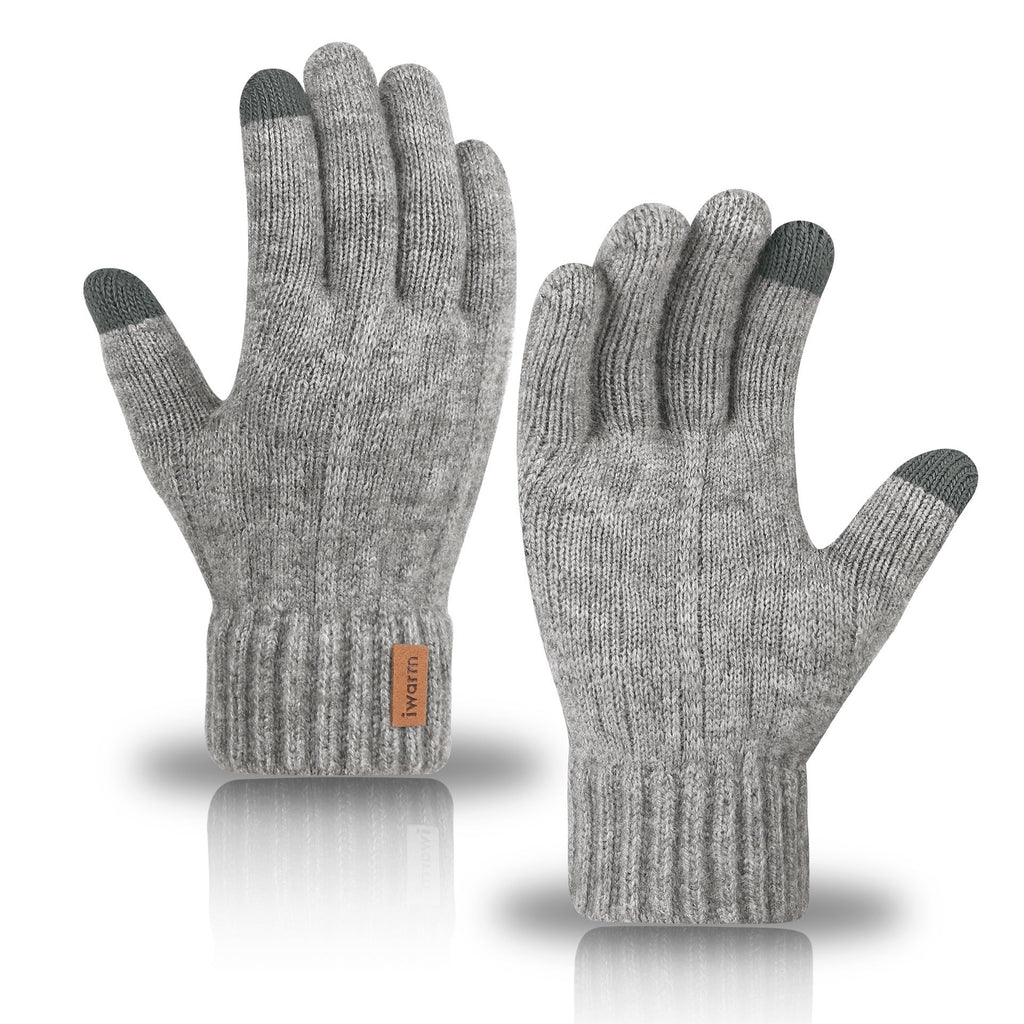 Women's Touchscreen Gloves in Navy with Warm Design - 2 - Stylewhipped