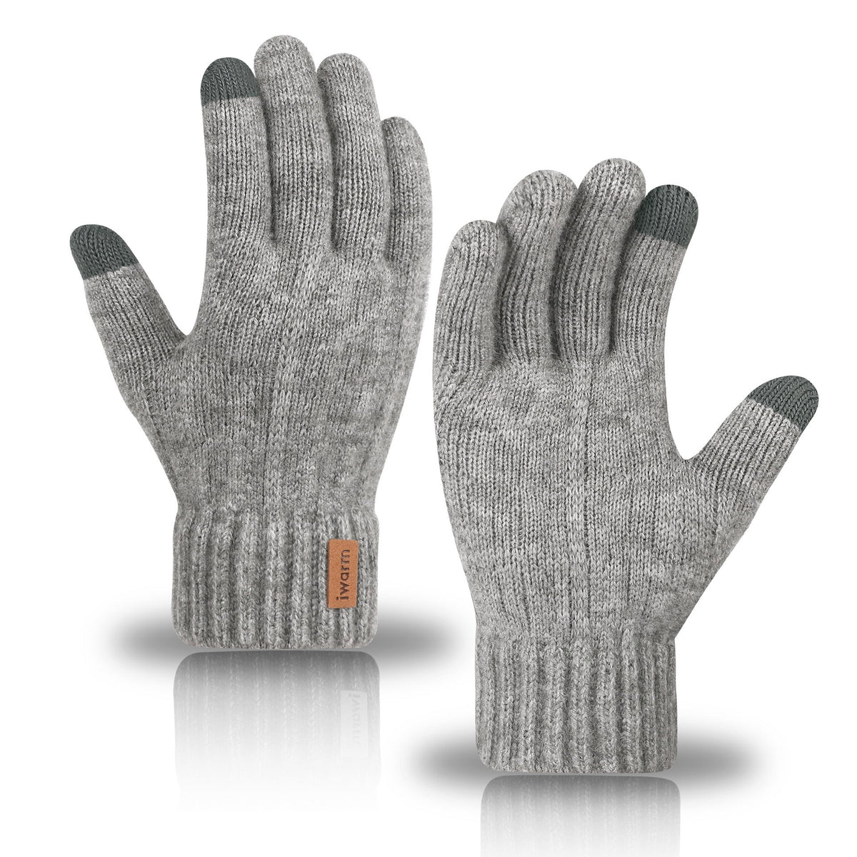 Women's Touchscreen Gloves in Navy with Warm Design - 2 - Stylewhipped