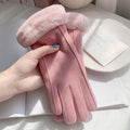 Ladies' Touchscreen Gloves with Faux Fur Cuff - 4 - Stylewhipped