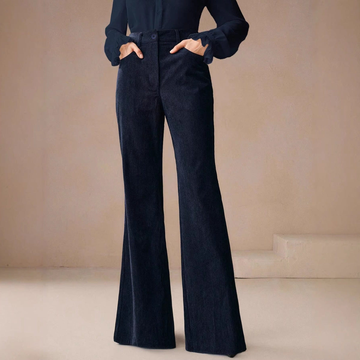 Wide Leg Trousers for Women with High-Waisted Fit - 1 - Stylewhipped