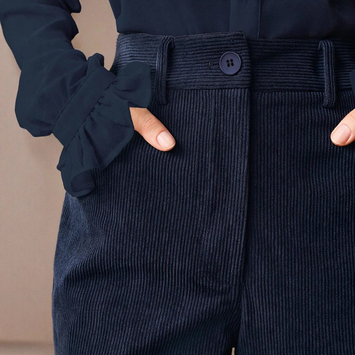 Wide Leg Trousers for Women with High-Waisted Fit - 4 - Stylewhipped