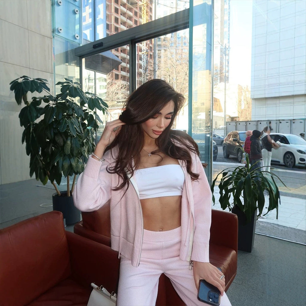 Lounge Set Women's Relaxed Fit with Hood for Effortless Style - 10 - Stylewhipped