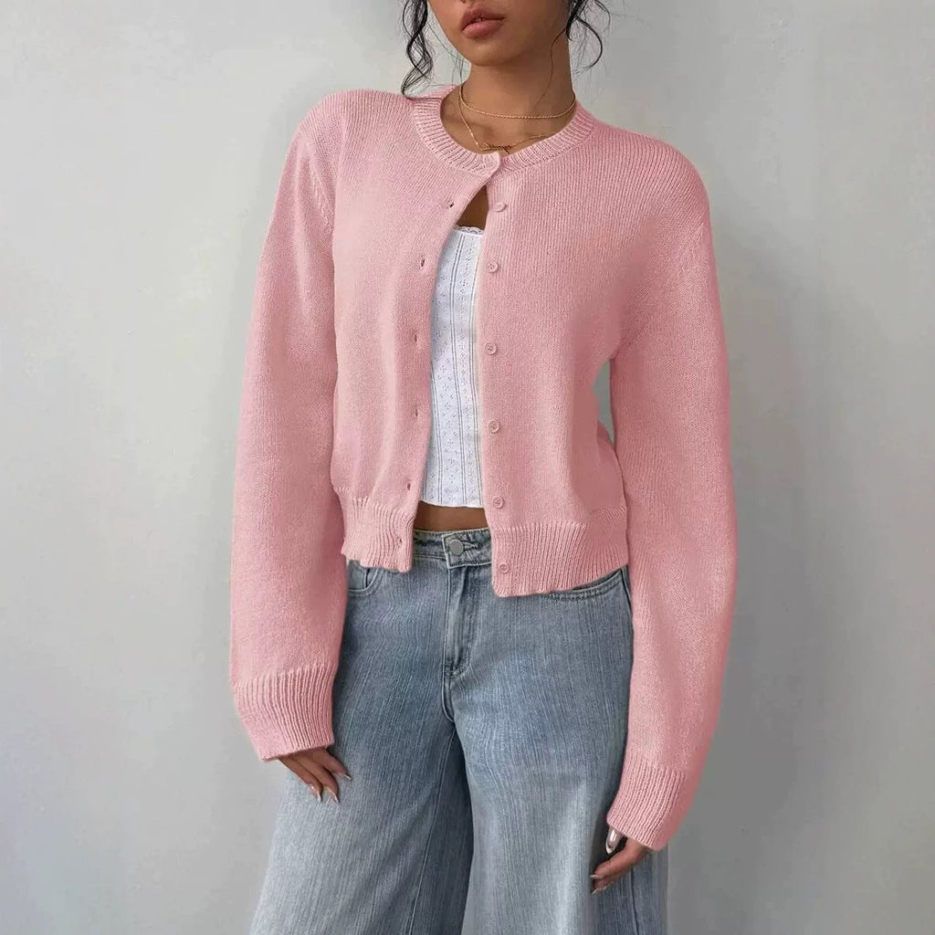 Cardigan Women Long Sleeve Button Front Soft Fit - 1 - Stylewhipped