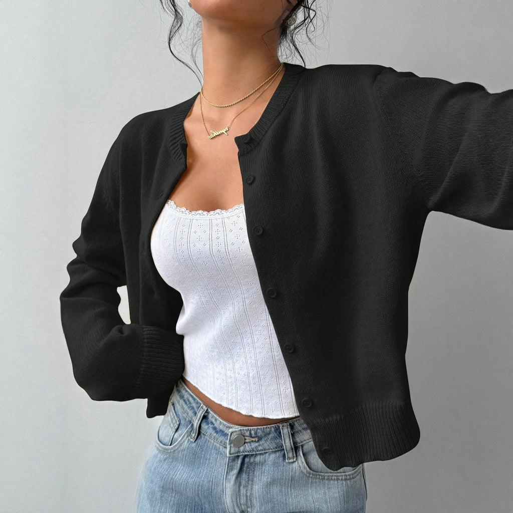 Cardigan Women Long Sleeve Button Front Soft Fit - 3 - Stylewhipped