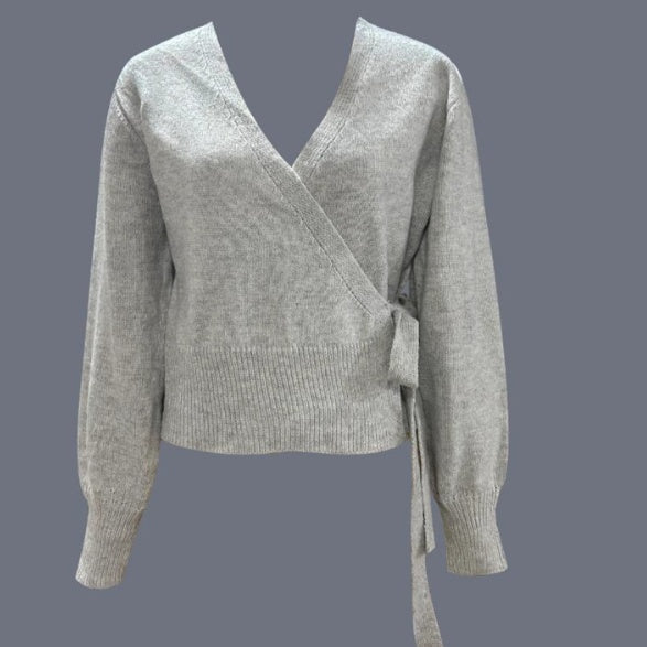 Wrap Blouse for Women with V-Neck and Tie Waist - 6 - Stylewhipped