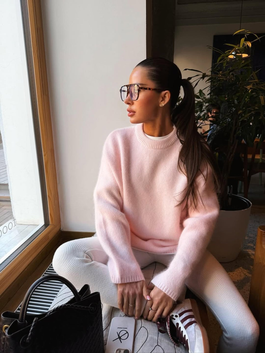 Women's Pullover Sweater with Round Neck and Long Sleeves - 3 - Stylewhipped