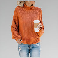 Casual Women's Pullover with Relaxed Fit and High Neck - 1 - Stylewhipped