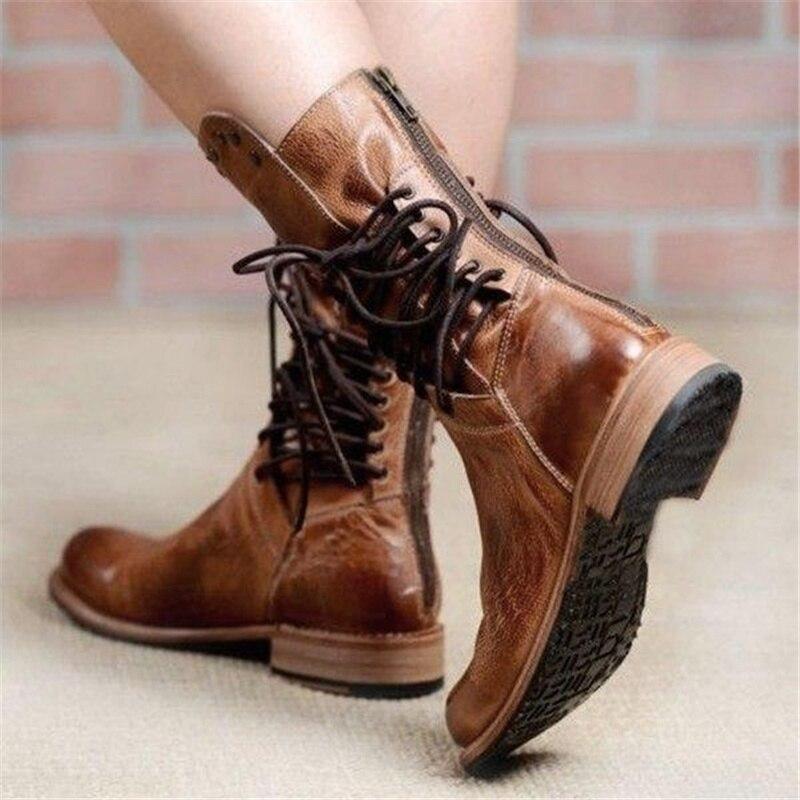 Lace-Up Women's Ankle Boots with Stylish Detailing - 3 - Stylewhipped