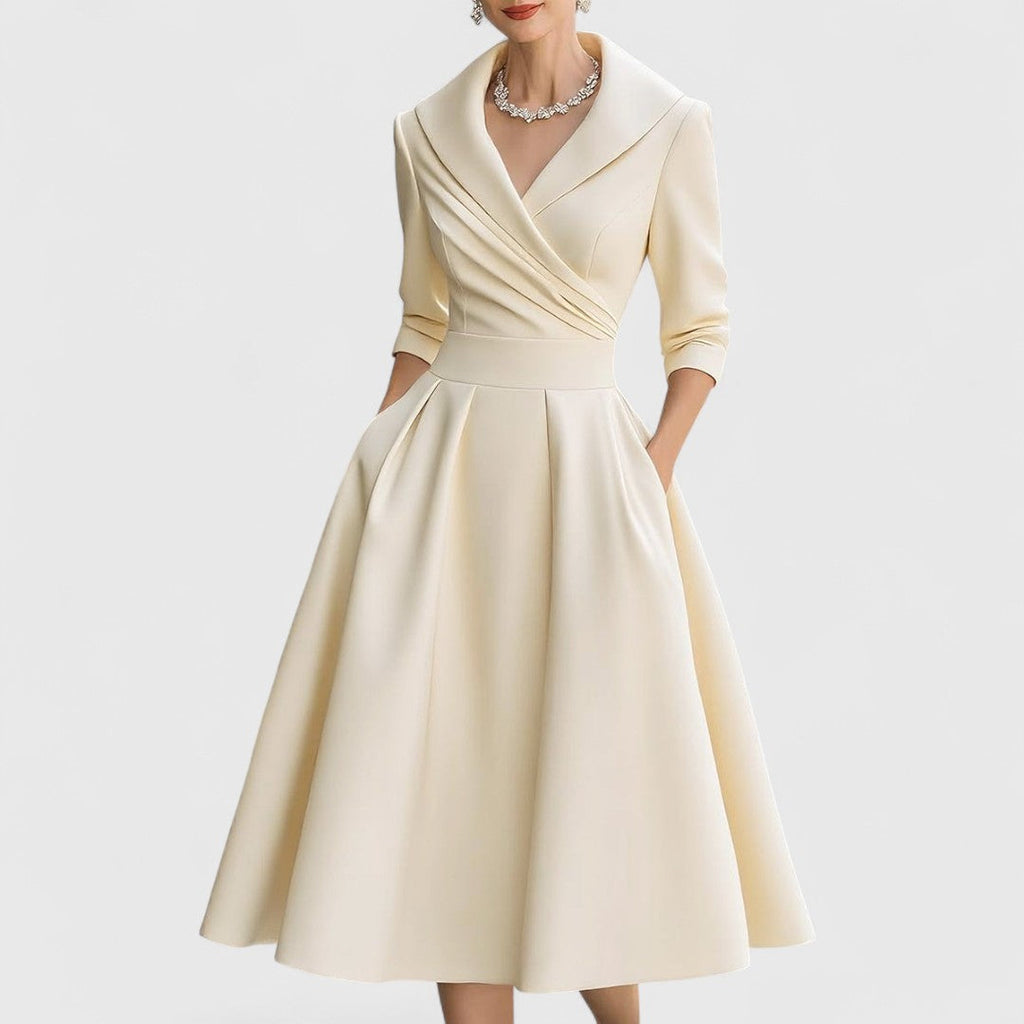 Evening Dress for Women - Wrap Style with Flared Skirt - 11 - Stylewhipped