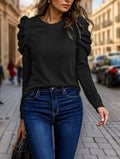 Women's Pullover with Stylish Tiered Ruffled Sleeves - 2 - Stylewhipped