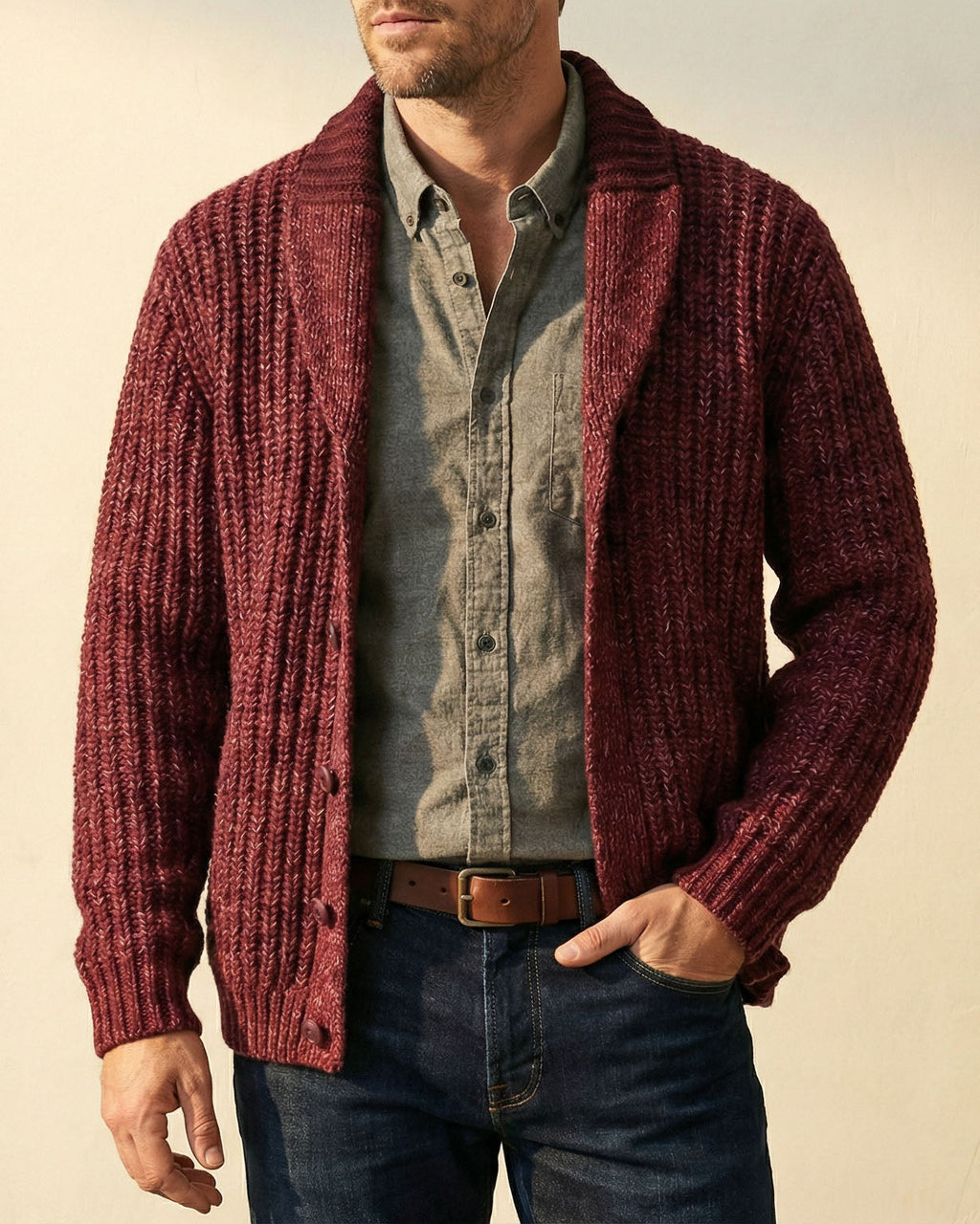 Cardigan for Women – Relaxed Fit with Shawl Collar - 4 - Stylewhipped