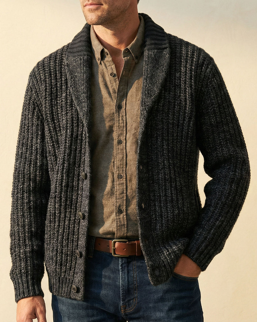 Cardigan for Women – Relaxed Fit with Shawl Collar - 5 - Stylewhipped