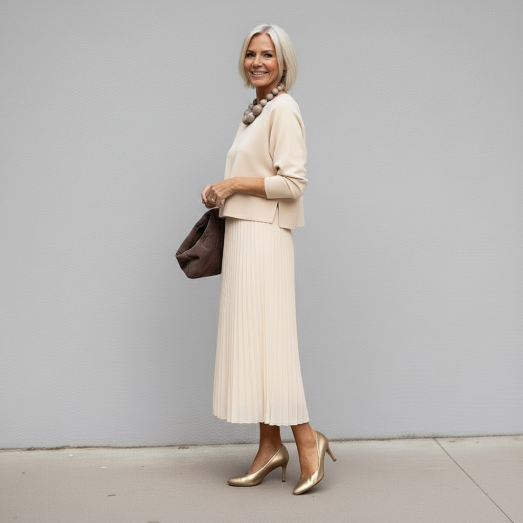 Midi Dress Women Flared Silhouette with Elegant Floral Detail - 5 - Stylewhipped