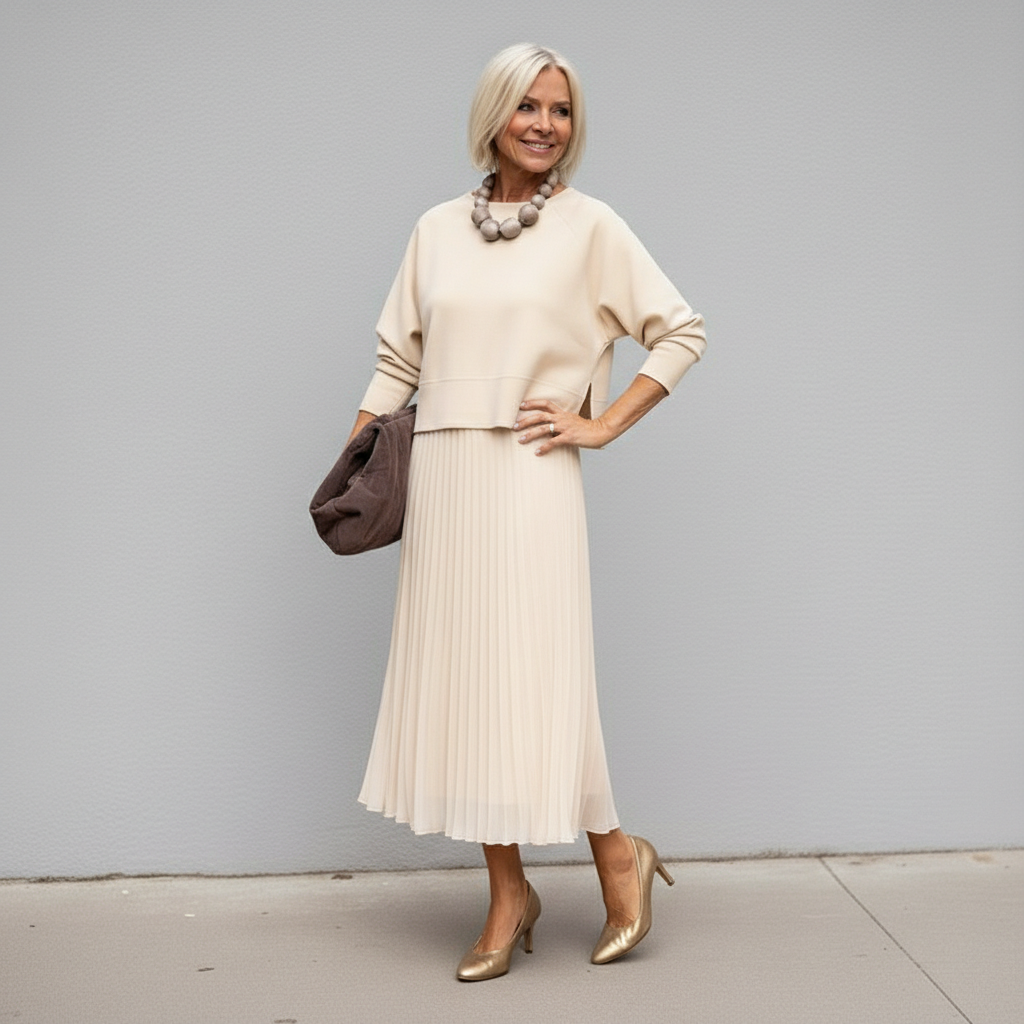 Midi Dress Women Flared Silhouette with Elegant Floral Detail - 12 - Stylewhipped