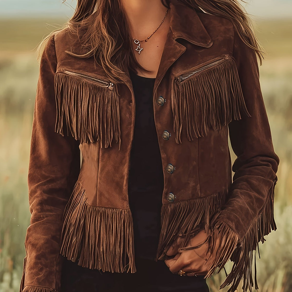 Fringe Women's Jacket with Zip Pockets for Effortless Style - 1 - Stylewhipped
