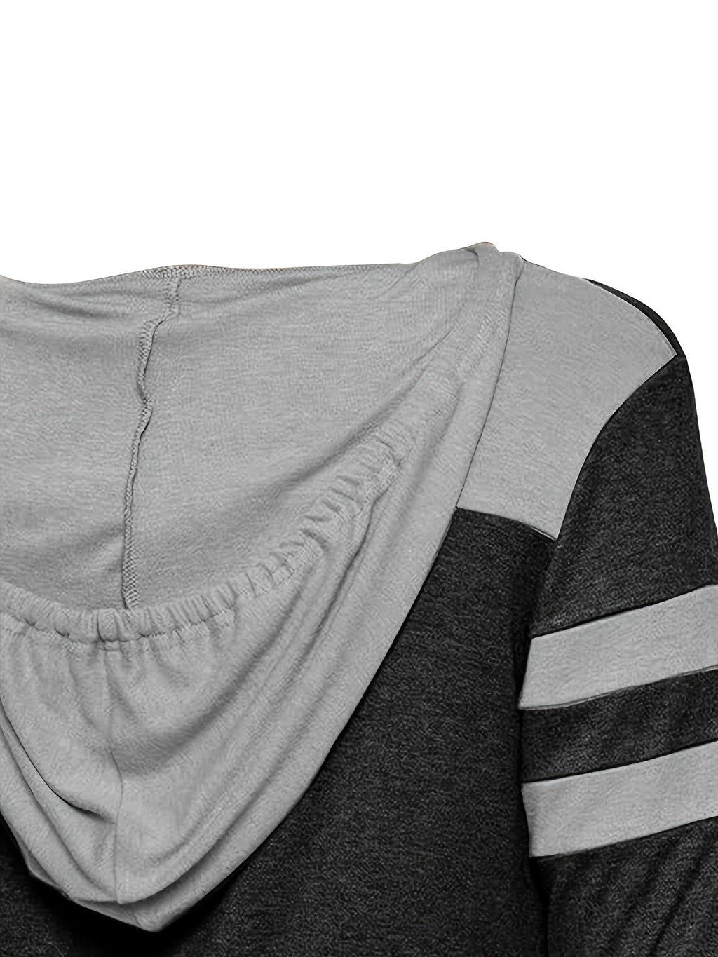 Hoodie Women Long Sleeve with Sporty Stripe Accents - 4 - Stylewhipped