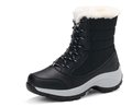 Winter Boots for Women with Laced Design and Fur Lining - 1 - Stylewhipped
