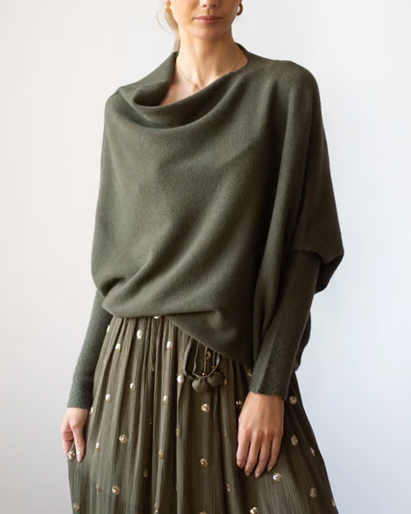 Oversized Off-Shoulder Women's Sweater with Relaxed Fit - 4 - Stylewhipped