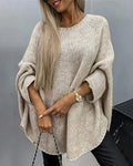 Casual Women's Sweater with Relaxed Fit and Oversized Cut - 3 - Stylewhipped