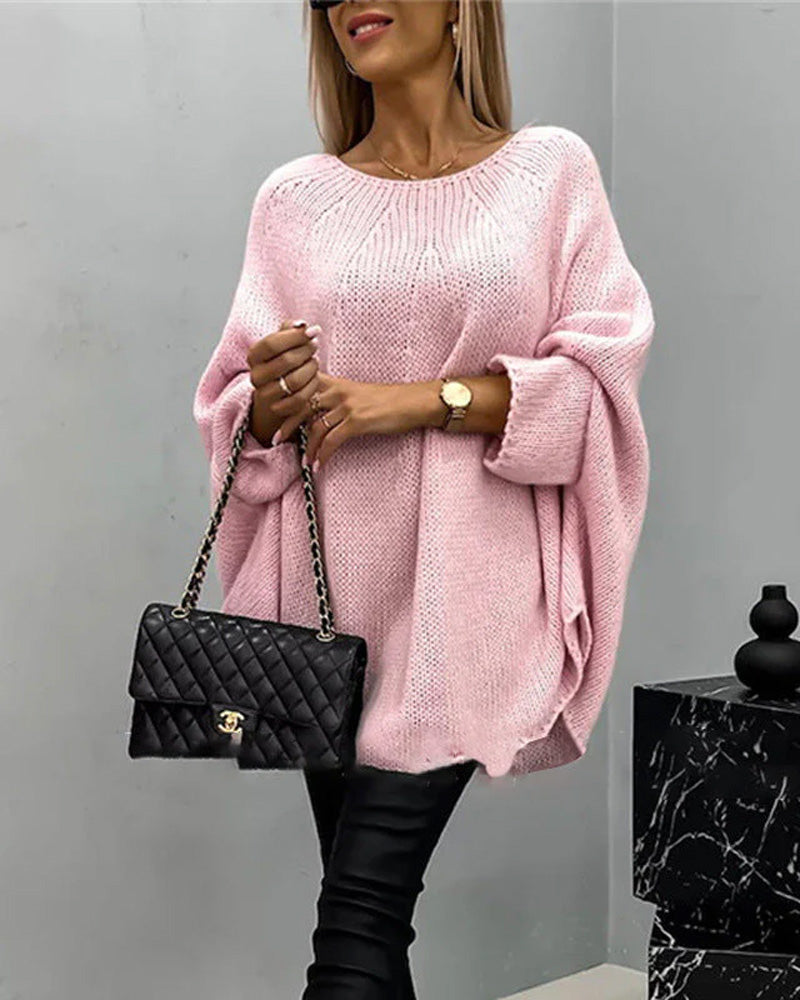 Casual Women's Sweater with Relaxed Fit and Oversized Cut - 6 - Stylewhipped
