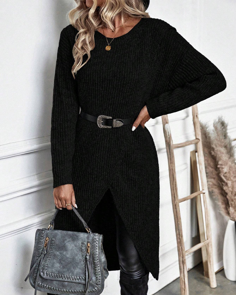 Women's Long Sleeve Midi Dress with Elegant Wrap Design - 17 - Stylewhipped