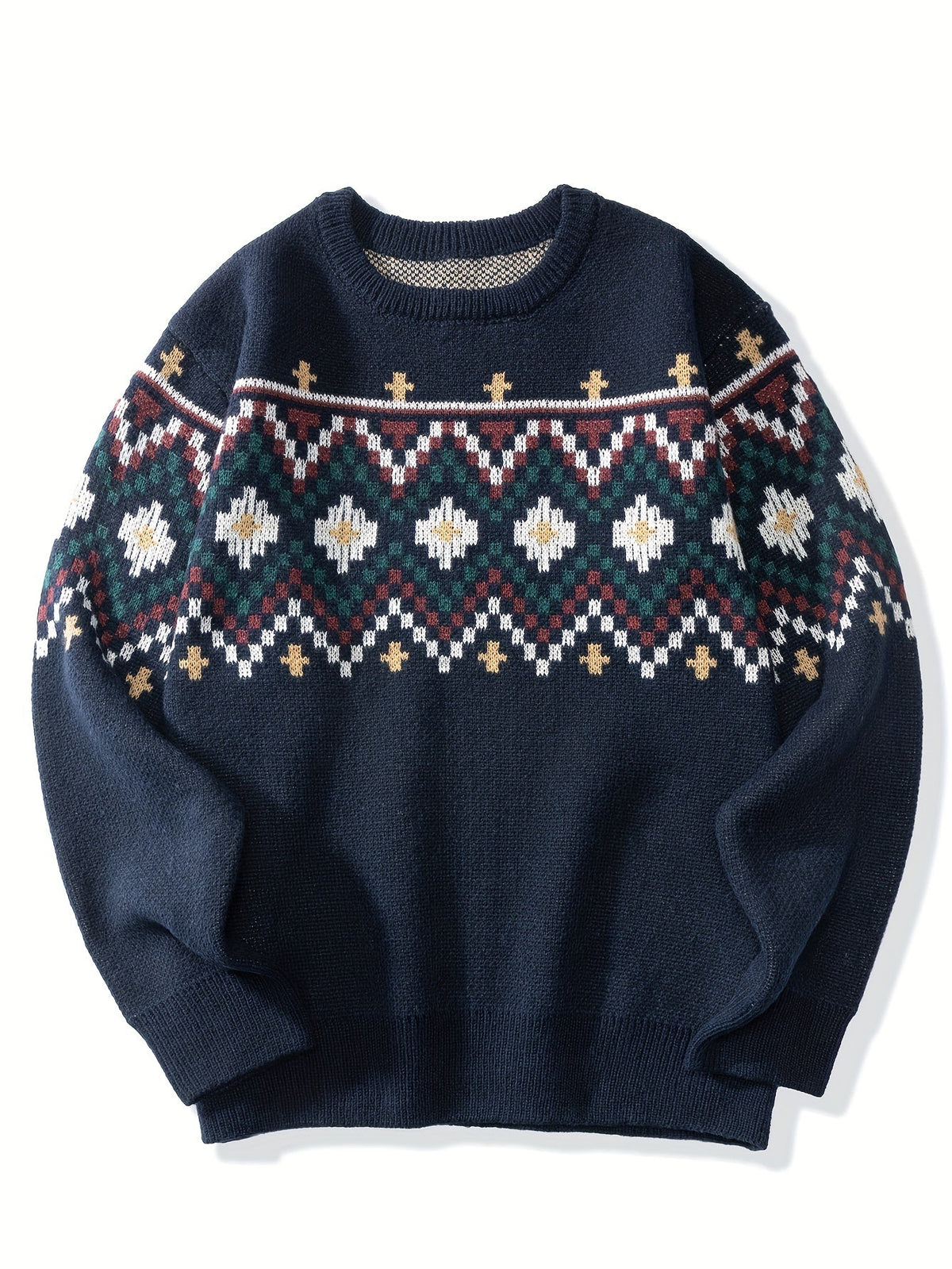 Women's Pullover Sweater with Classic Pattern and Relaxed Fit - 2 - Stylewhipped