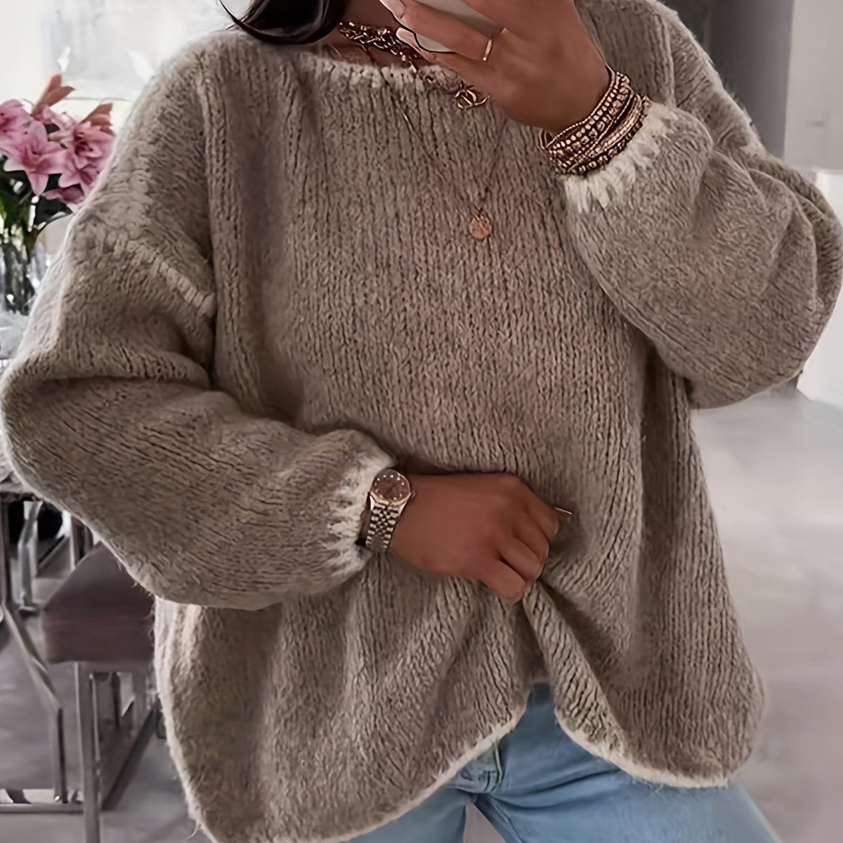 Women's Pullover with Casual Cut and Boat Neck - 9 - Stylewhipped
