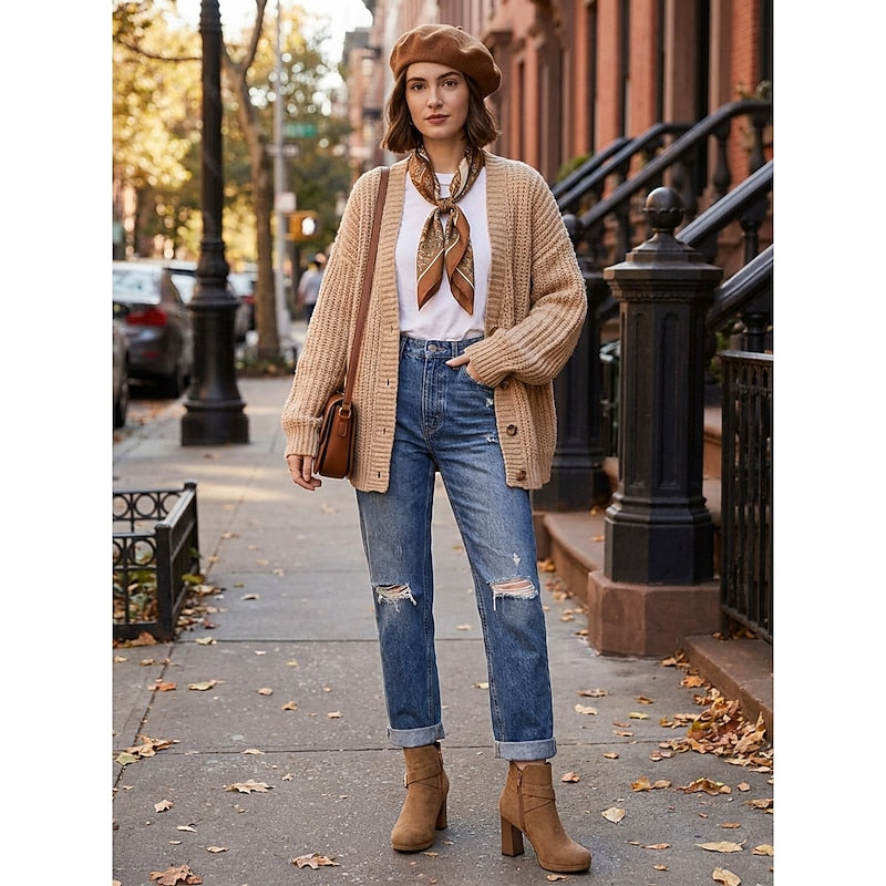Ankle Boots for Women with Block Heel and Buckle Detail - 4 - Stylewhipped