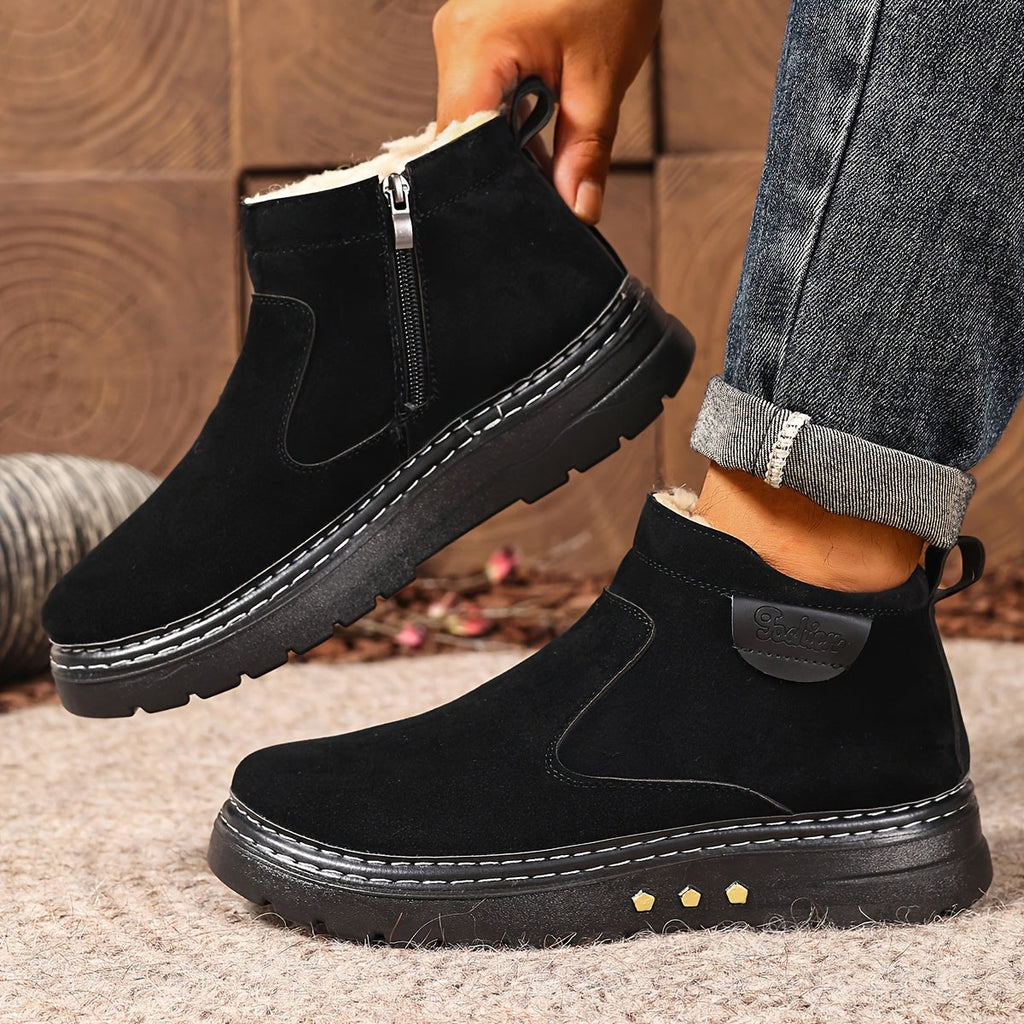 Women's Ankle Boots with Zipper and Soft Lining - 1 - Stylewhipped