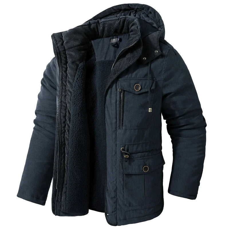 Padded Winter Coat for Women with Hood and Functional Pockets - 2 - Stylewhipped