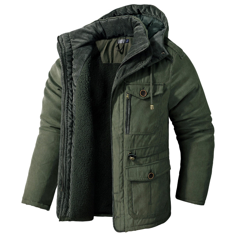 Padded Winter Coat for Women with Hood and Functional Pockets - 3 - Stylewhipped
