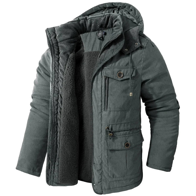Padded Winter Coat for Women with Hood and Functional Pockets - 4 - Stylewhipped