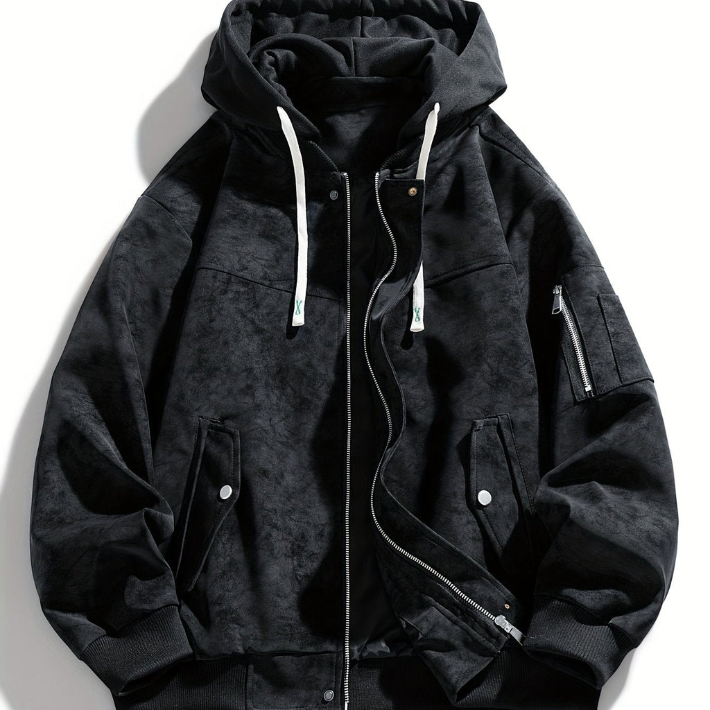 Women's Oversized Hooded Jacket with Functional Pockets - 1 - Stylewhipped