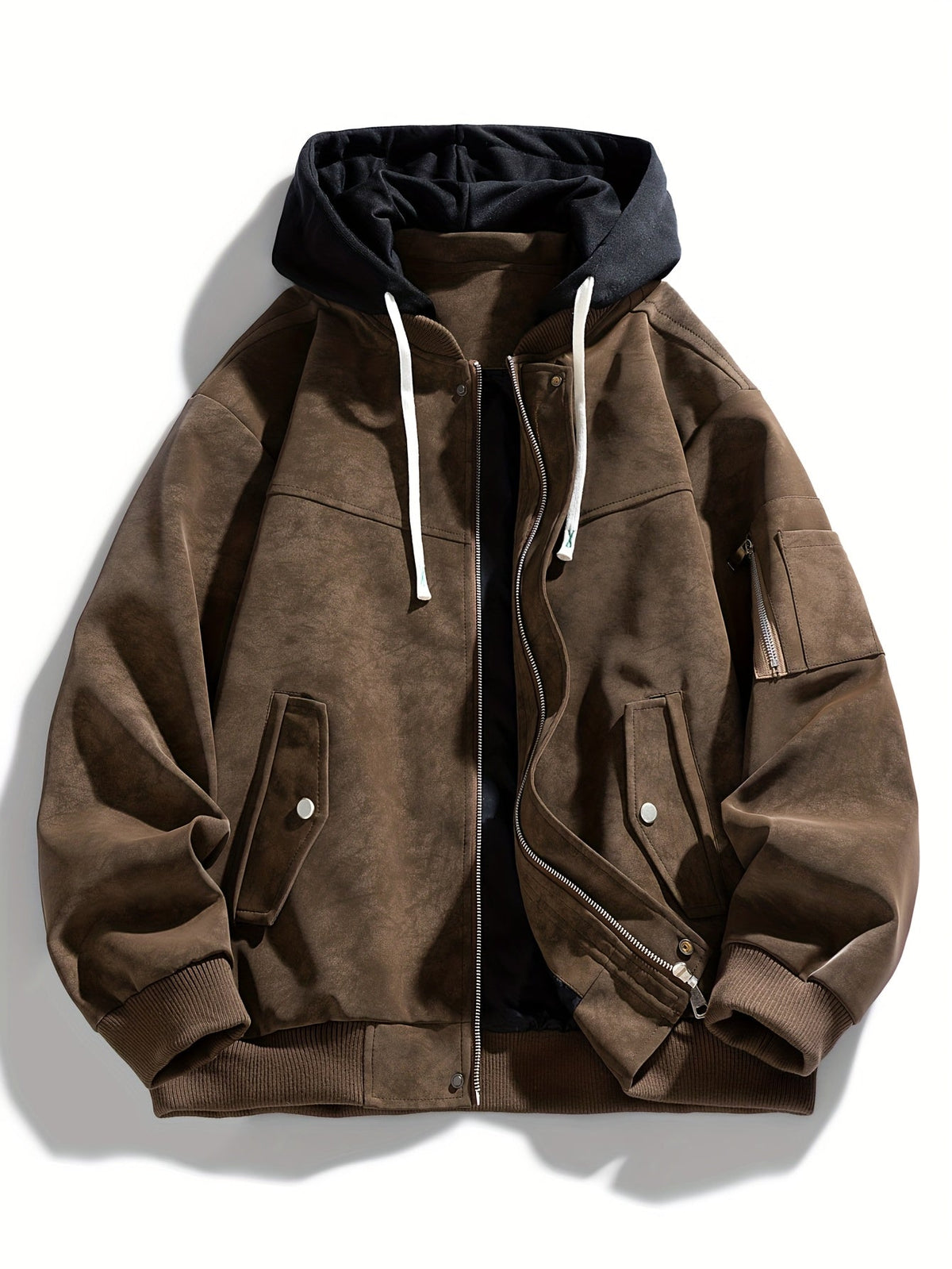 Women's Oversized Hooded Jacket with Functional Pockets - 12 - Stylewhipped