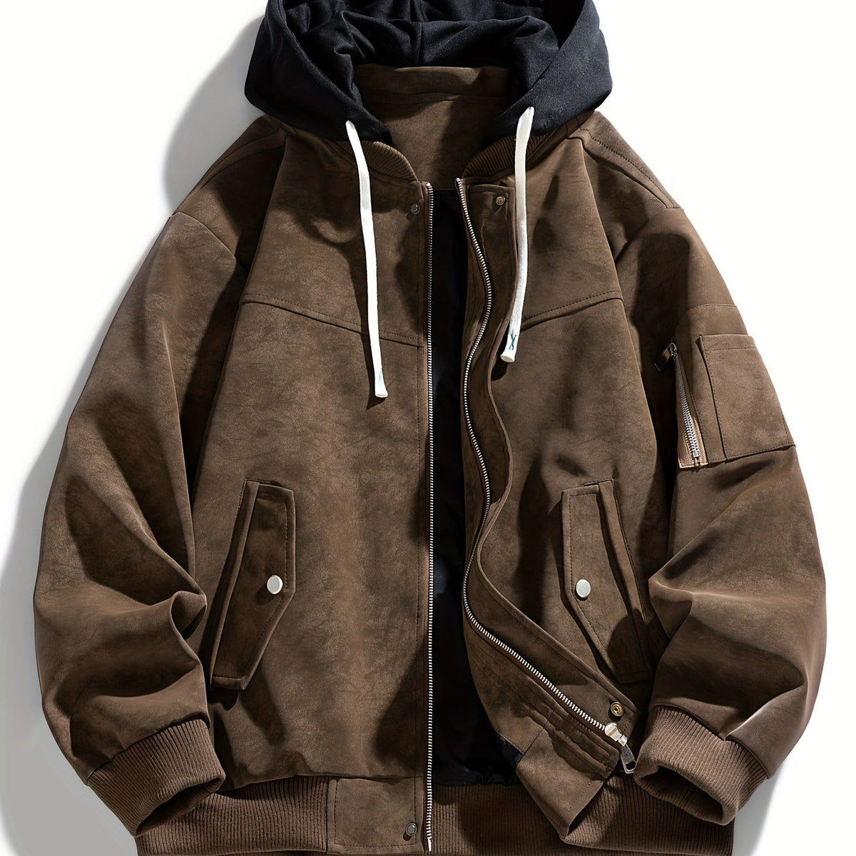 Women's Oversized Hooded Jacket with Functional Pockets - 14 - Stylewhipped