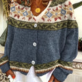 Cardigan Women’s Relaxed Fit with Button Front and Patterned Design - 1 - Stylewhipped