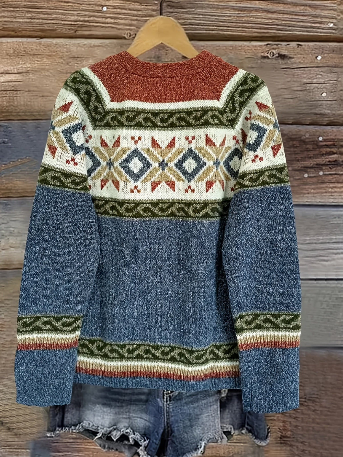 Cardigan Women’s Relaxed Fit with Button Front and Patterned Design - 2 - Stylewhipped