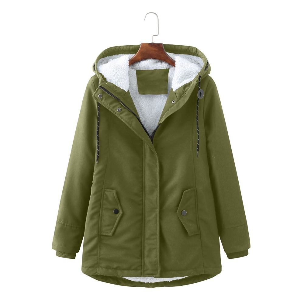 Winter Coat Women's Relaxed Fit with Hood and Pockets - 1 - Stylewhipped