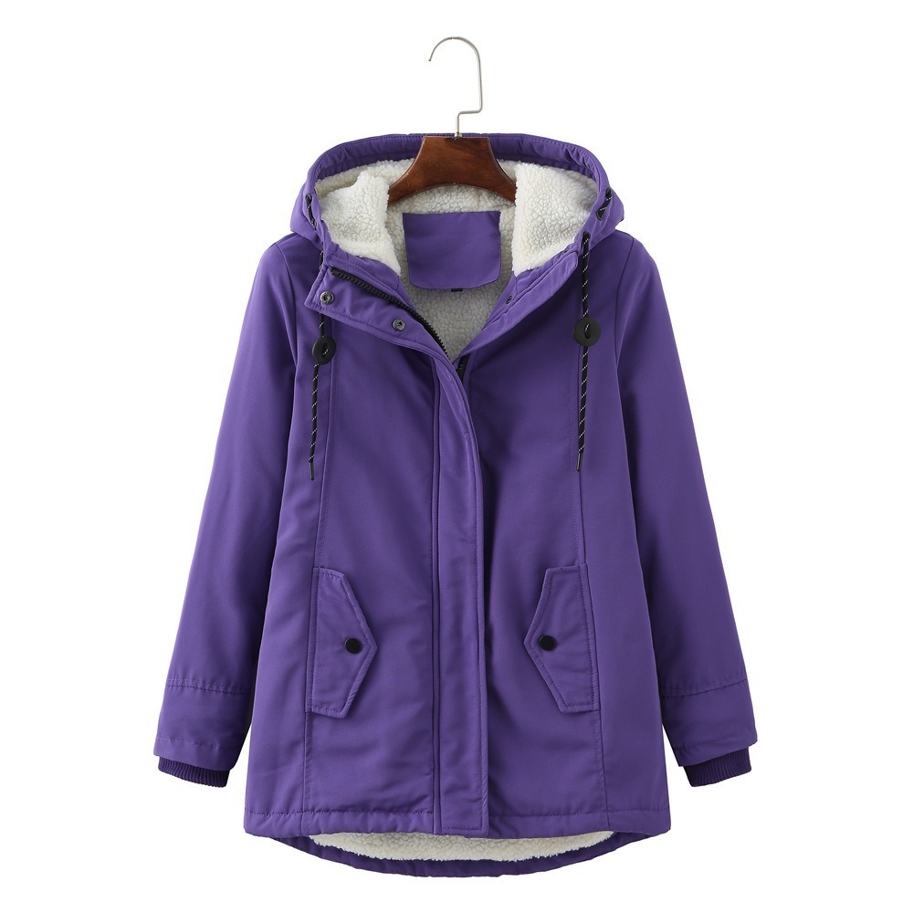 Winter Coat Women's Relaxed Fit with Hood and Pockets - 3 - Stylewhipped
