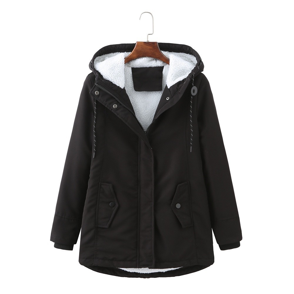 Winter Coat Women's Relaxed Fit with Hood and Pockets - 4 - Stylewhipped