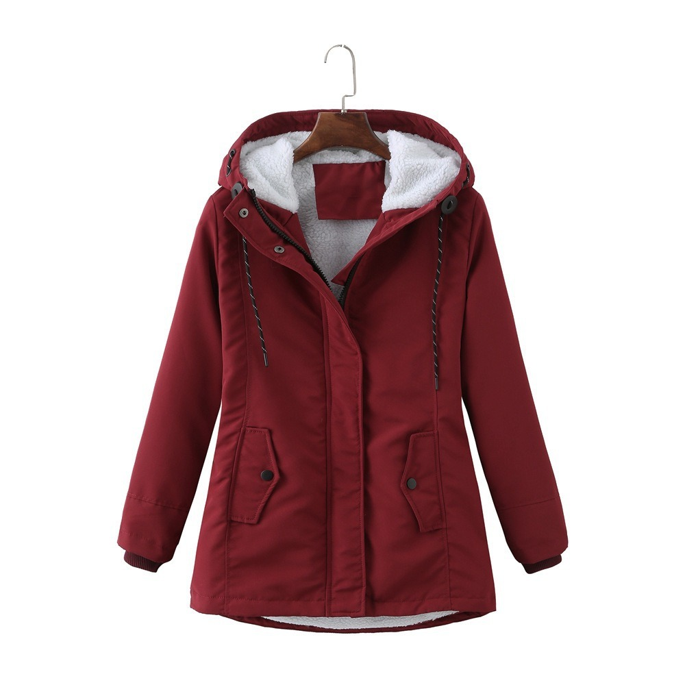 Winter Coat Women's Relaxed Fit with Hood and Pockets - 5 - Stylewhipped
