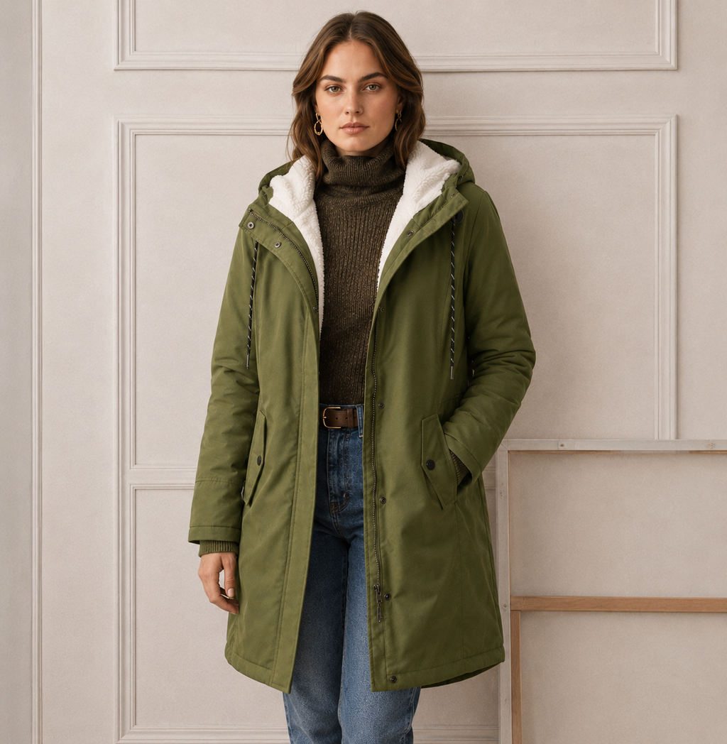 Winter Coat Women's Relaxed Fit with Hood and Pockets - 6 - Stylewhipped