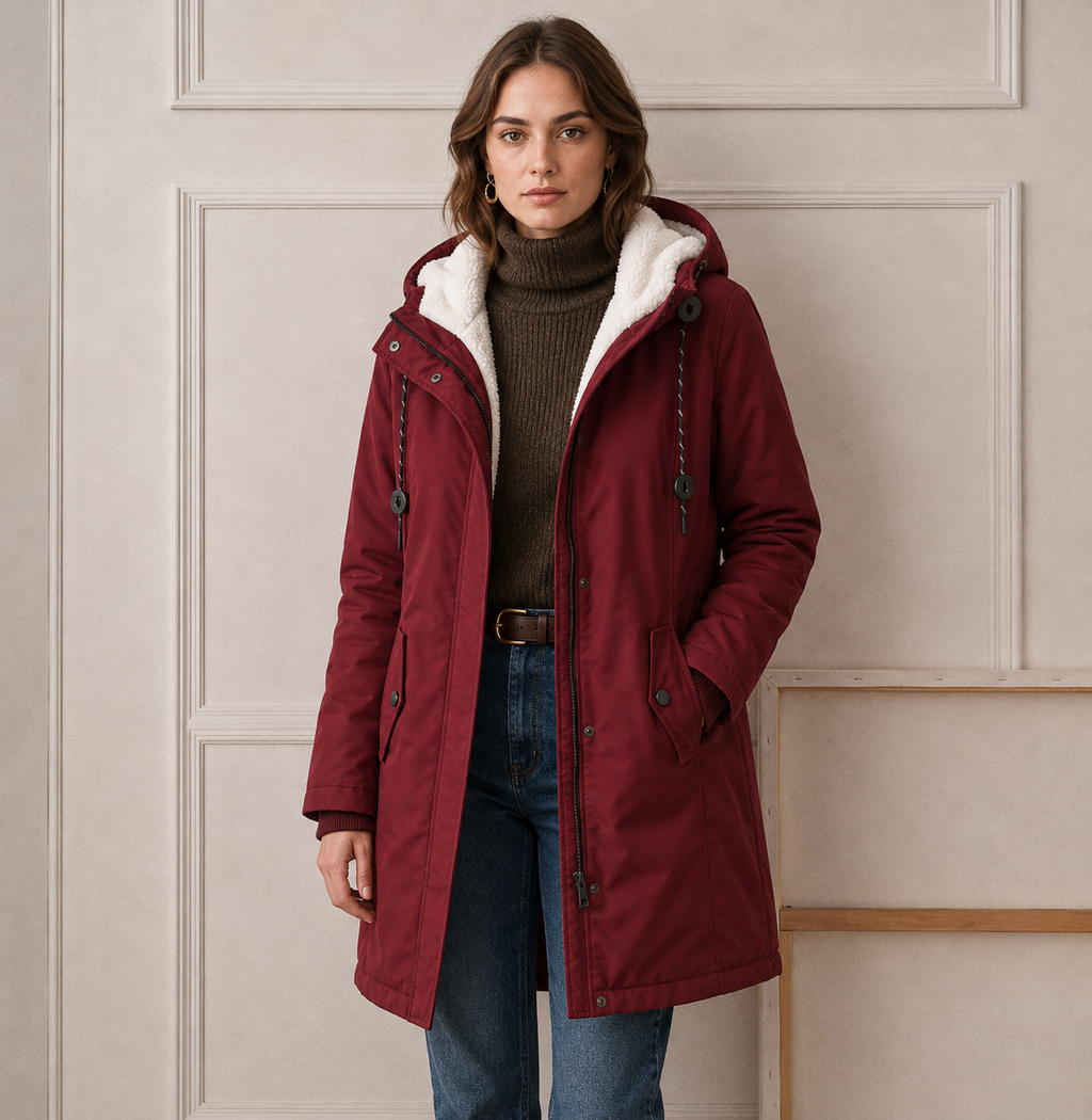 Winter Coat Women's Relaxed Fit with Hood and Pockets - 10 - Stylewhipped