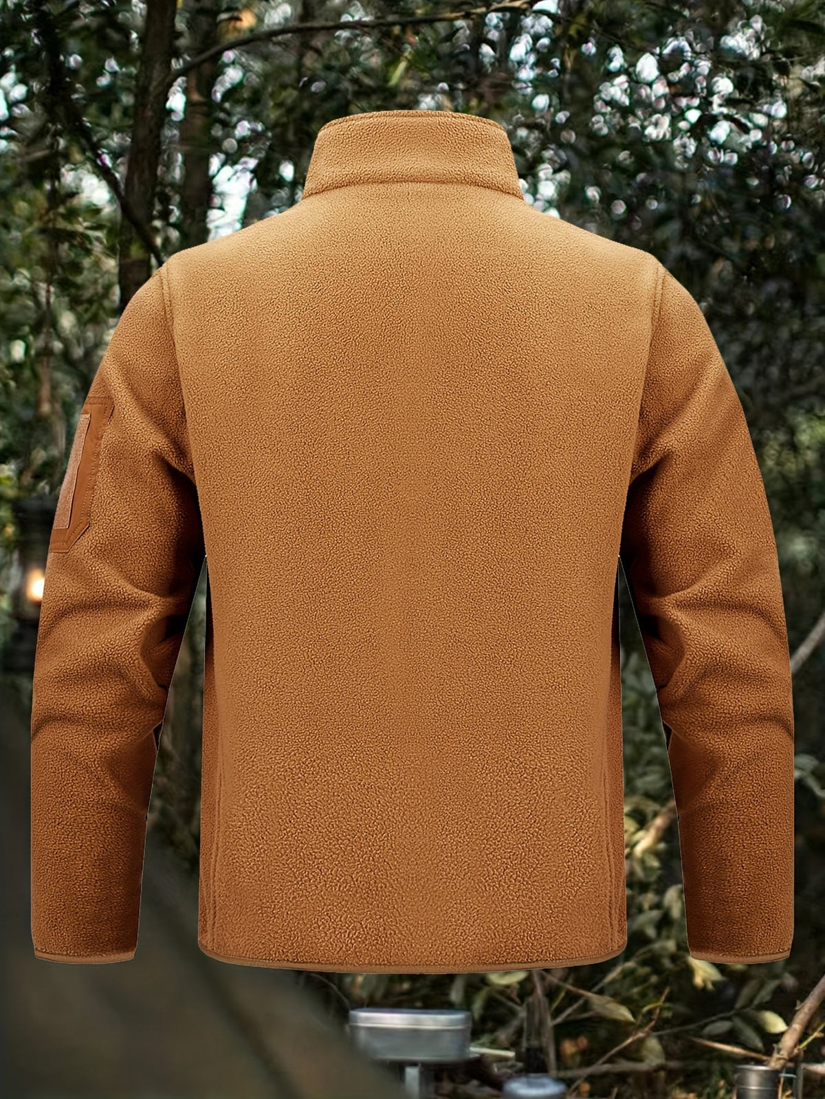 Stylish Fleece Jacket for Men with Stand-Up Collar and Functional Pockets - 5 - Stylewhipped