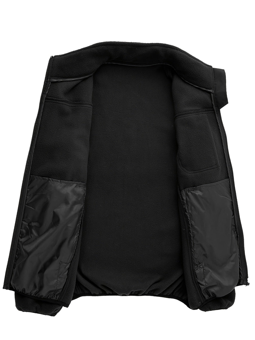 Stylish Fleece Jacket for Men with Stand-Up Collar and Functional Pockets - 14 - Stylewhipped